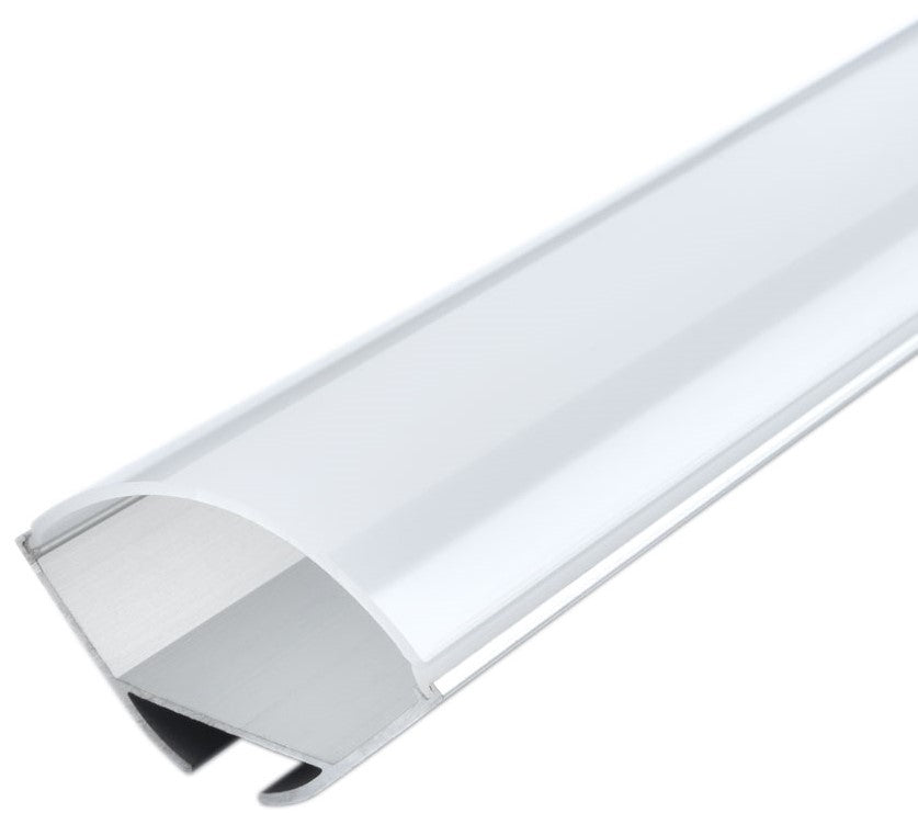 Profile For LED Strip, Gray, White Cover, 23.5x23.5mm — image 1