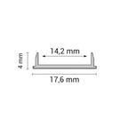 Profile For LED Strip, Gray, White Cover, Bendable 2m, 17.6x4mm — image 3