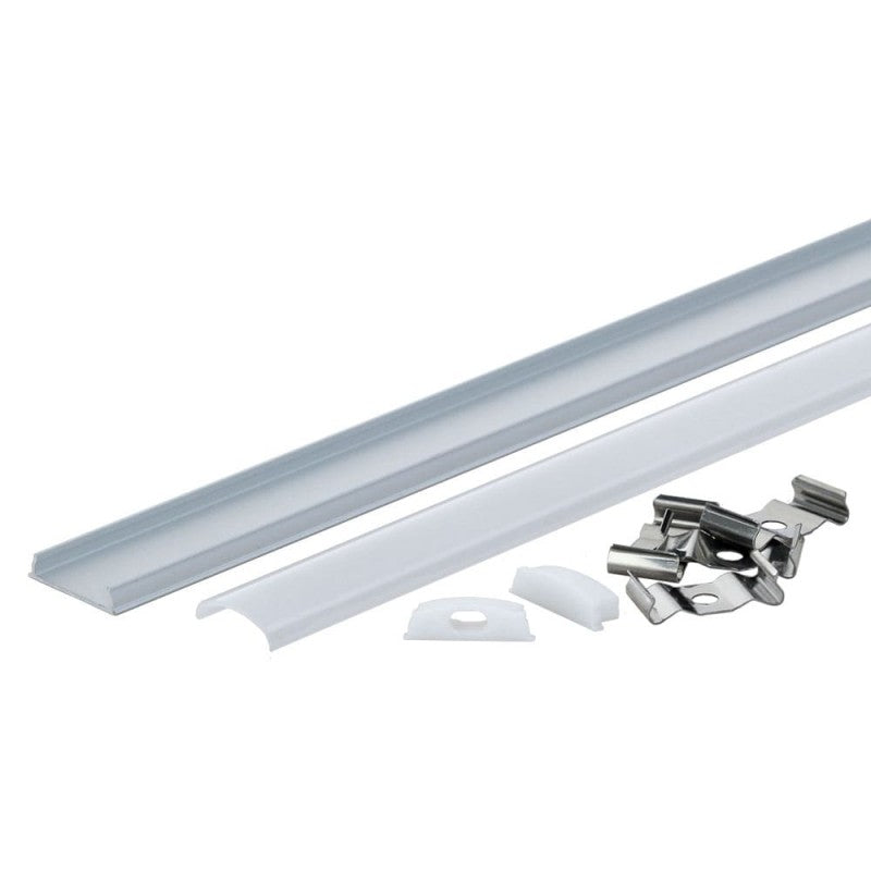 Profile For LED Strip, Gray, White Cover, Bendable 2m, 17.6x4mm — image 2