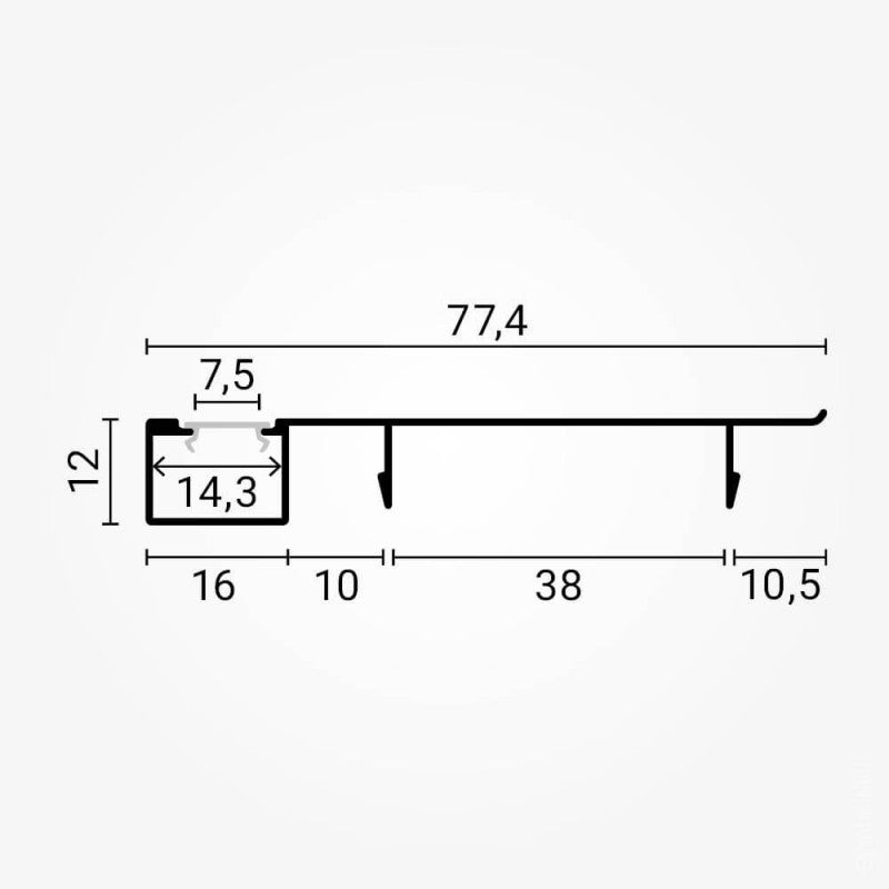 Profile For LED Strip, White, for Floor — image 3