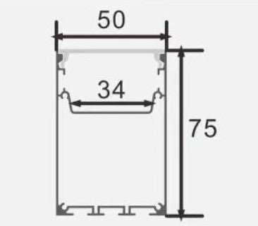 Profile For LED Strip, Black, White Cover — image 2