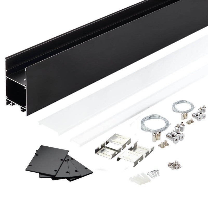 Profile For LED Strip, Black, White Cover — image 4