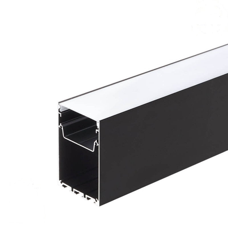 Profile For LED Strip, Black, White Cover — image 1
