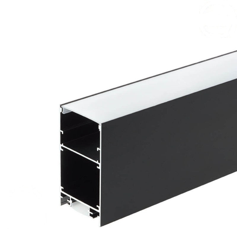 Profile For LED Strip, Black, White Cover — image 1