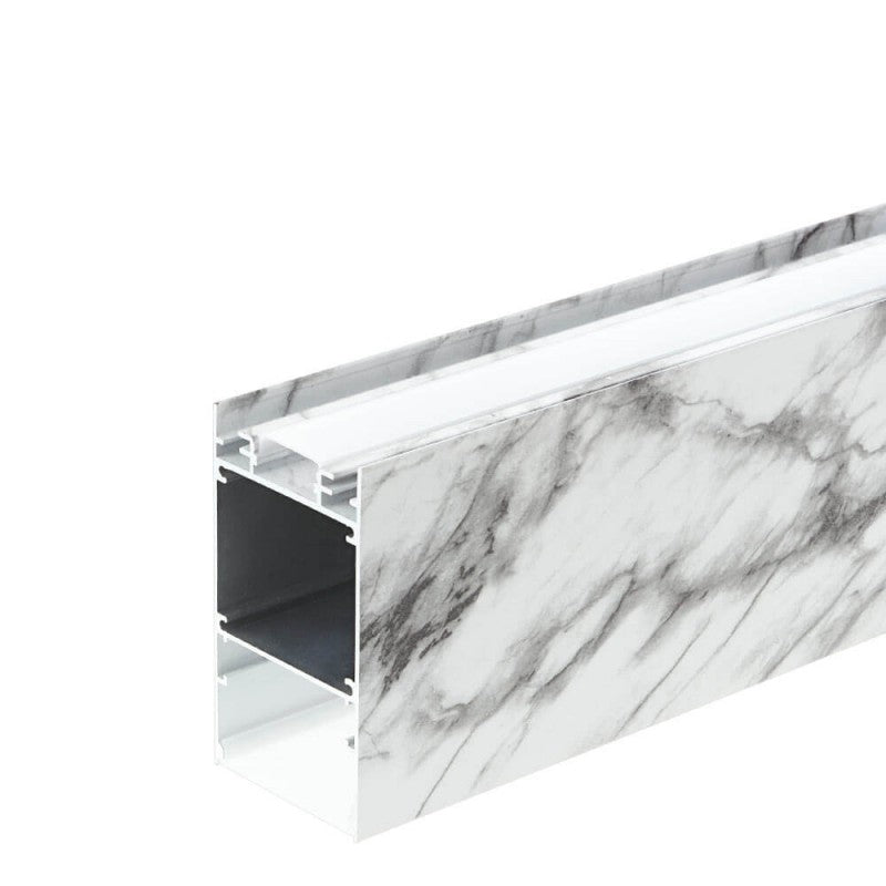 Profile For LED Strip, Marble, White Cover — image 3