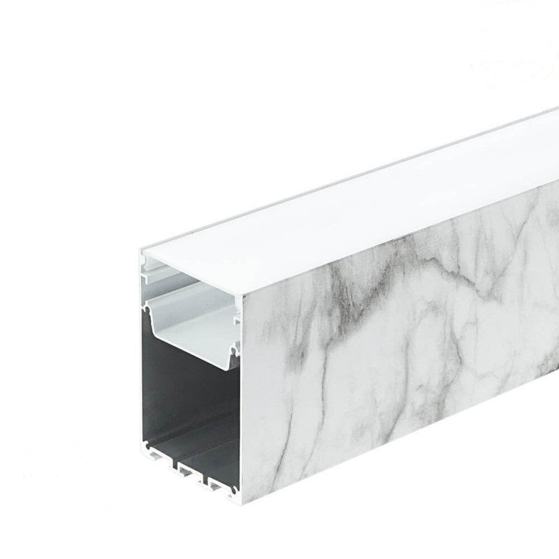 Profile For LED Strip, Marble, White Cover — image 1