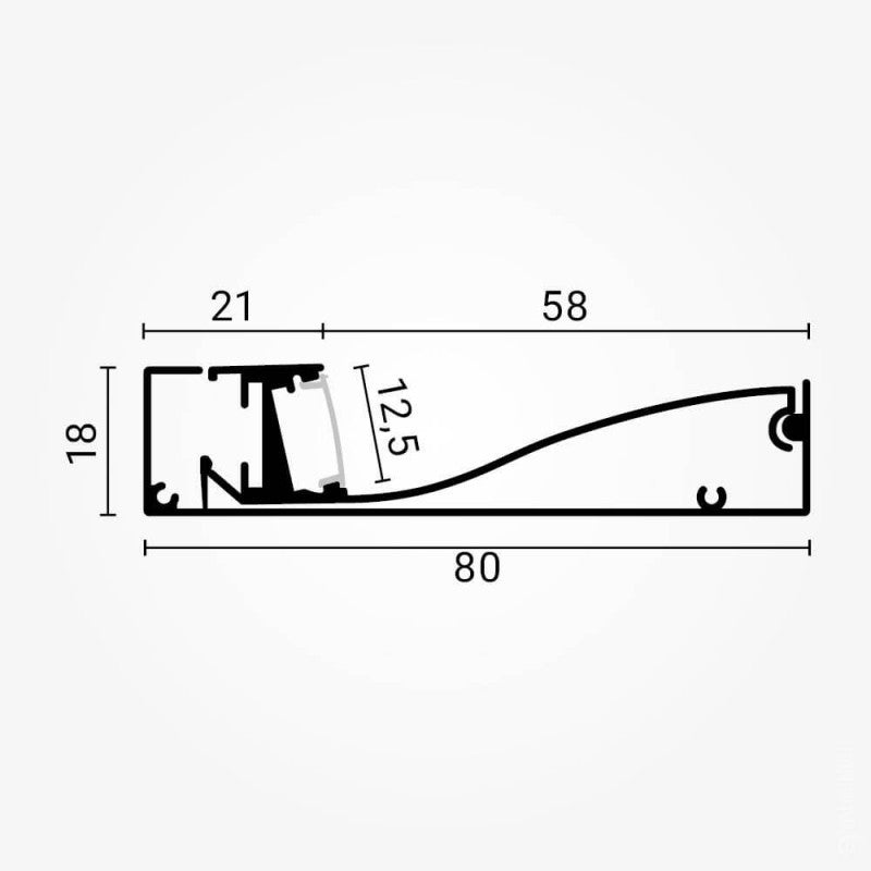 Profile For LED Strip, Silver Metal Oxide, for Floor — image 2