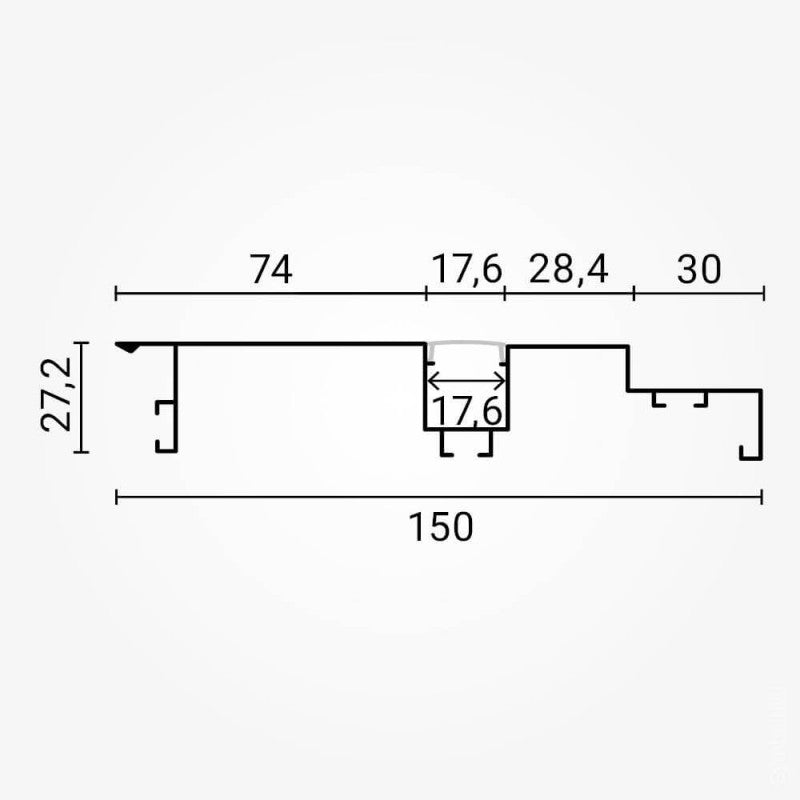 Profile For LED Strip, White, White Cover, for Ceiling — image 3