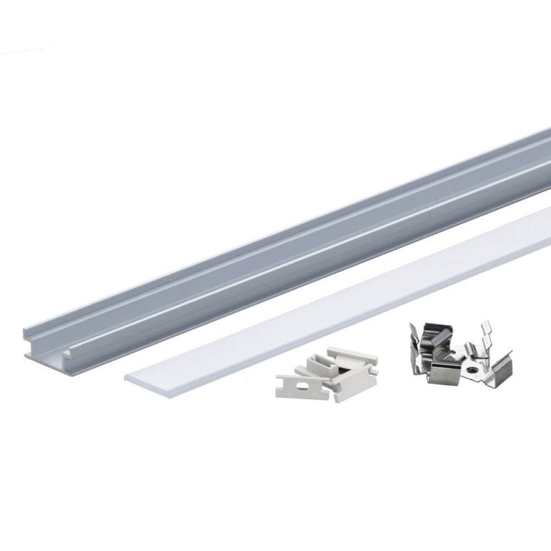Profile For LED Strip, Silver, White Cover, 19x7.8mm — image 3