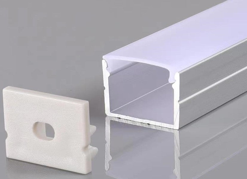 Profile For LED Strip, Silver, White Cover, 19.3x13mm — image 1