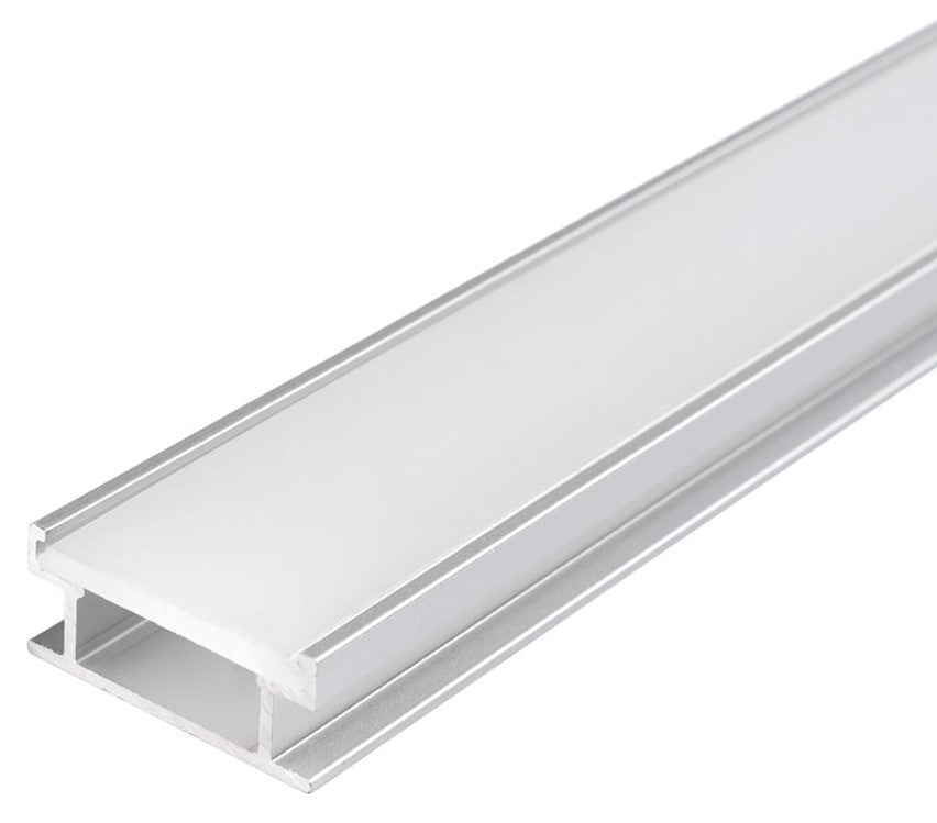 Profile For LED Strip, Silver, White Cover, 19x7.8mm — image 1