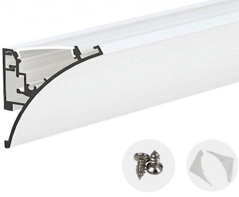 Profile for LED Strip, Silver, White Cover, 51x36.5mm — image 2