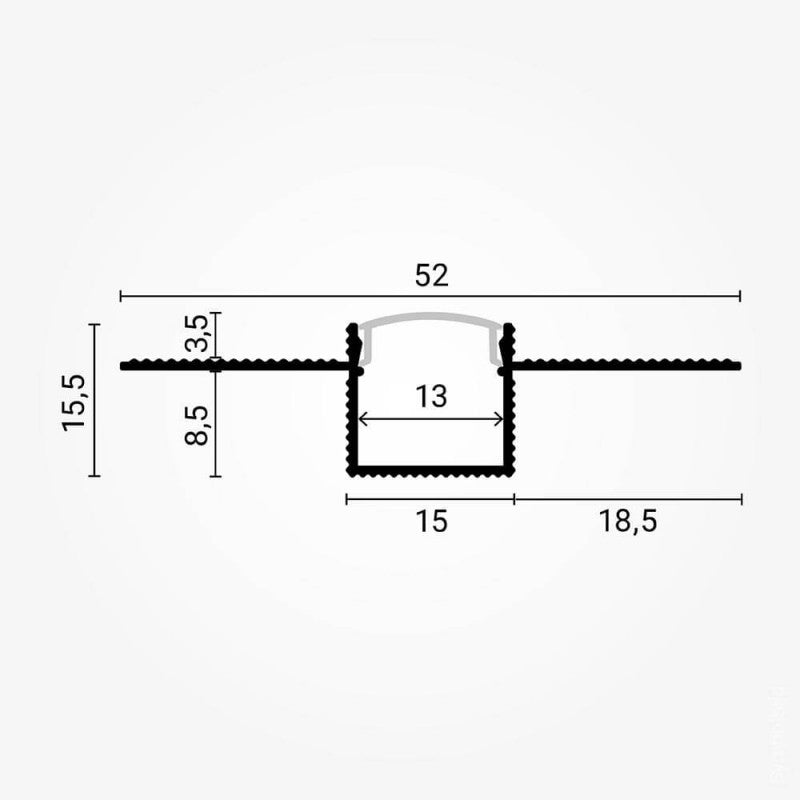 Profile For LED Strip, Bendable, White, Black Cover — image 3