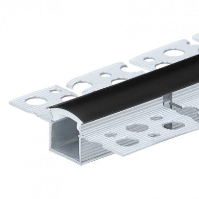 Profile For LED Strip, Bendable, White, Black Cover — image 1
