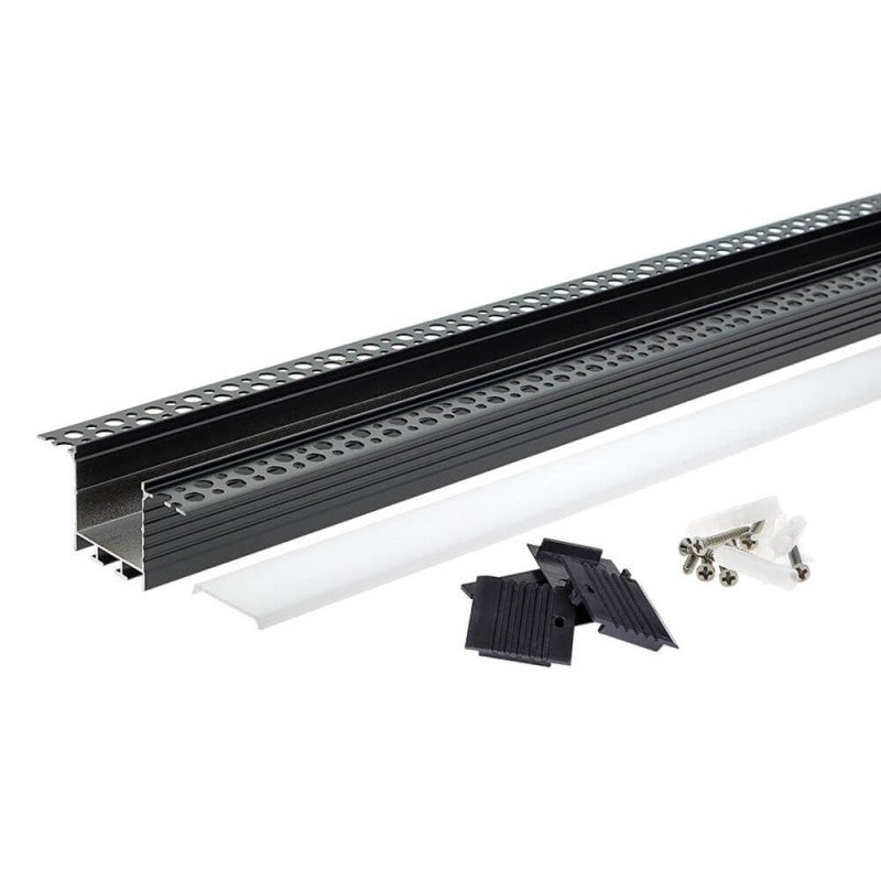 Profile For LED Strip, Black, White Cover, 7.8x9mm — image 2