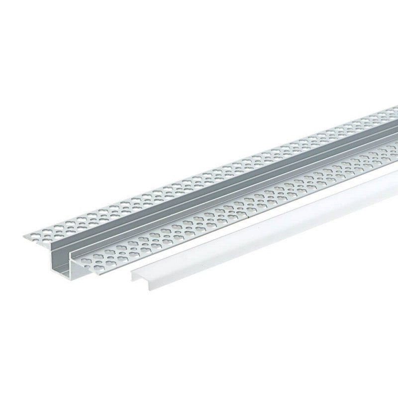 Profile For LED Strip, Built In, Gray, White Cover, 56x15mm — image 2