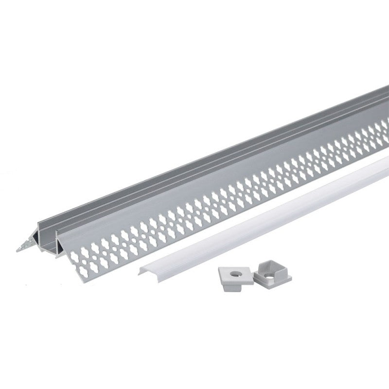 Profile For LED Strip, Built In, Gray, White Cover, 53x25mm — image 2