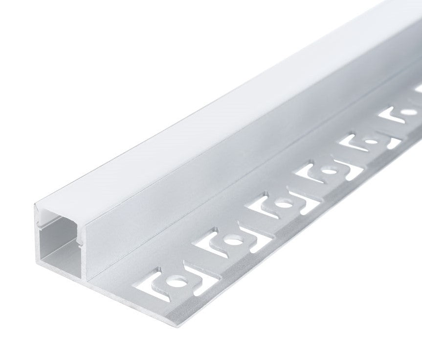 Profile For LED Strip, Gray, White Cover, 32.3x13.3mm — image 1