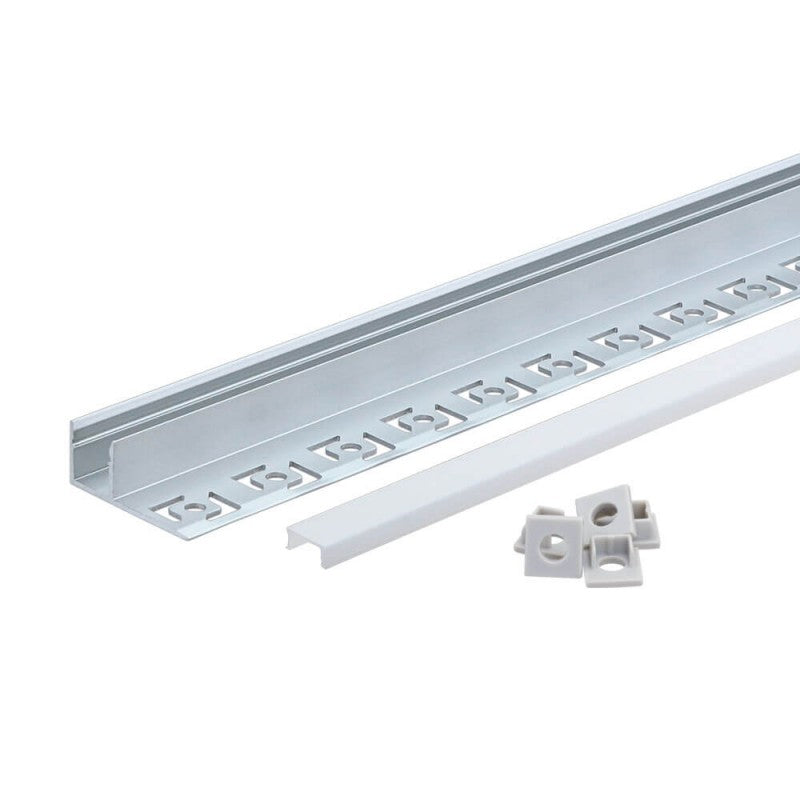 Profile For LED Strip, Gray, White Cover, 32.3x13.3mm — image 2