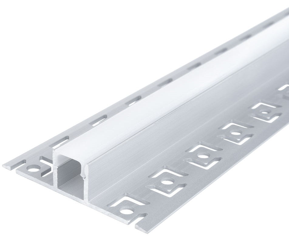 Profile For LED Strip, Gray, White Cover, 53x12.3mm — image 1