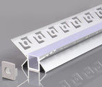 Profile For LED Strip, Built In, Gray, White Cover, 48x28mm — image 1
