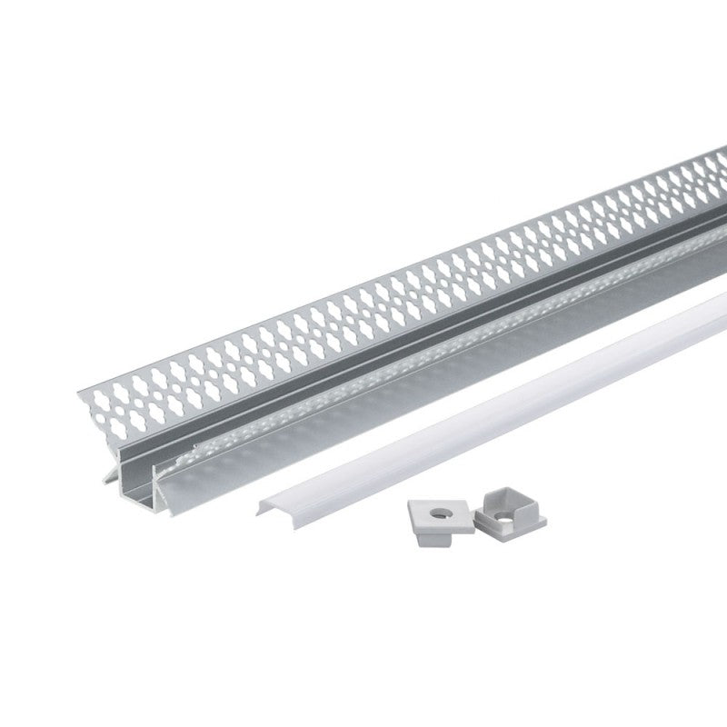 Profile For LED Strip, Built In, Gray, White Cover, 48x28mm — image 2