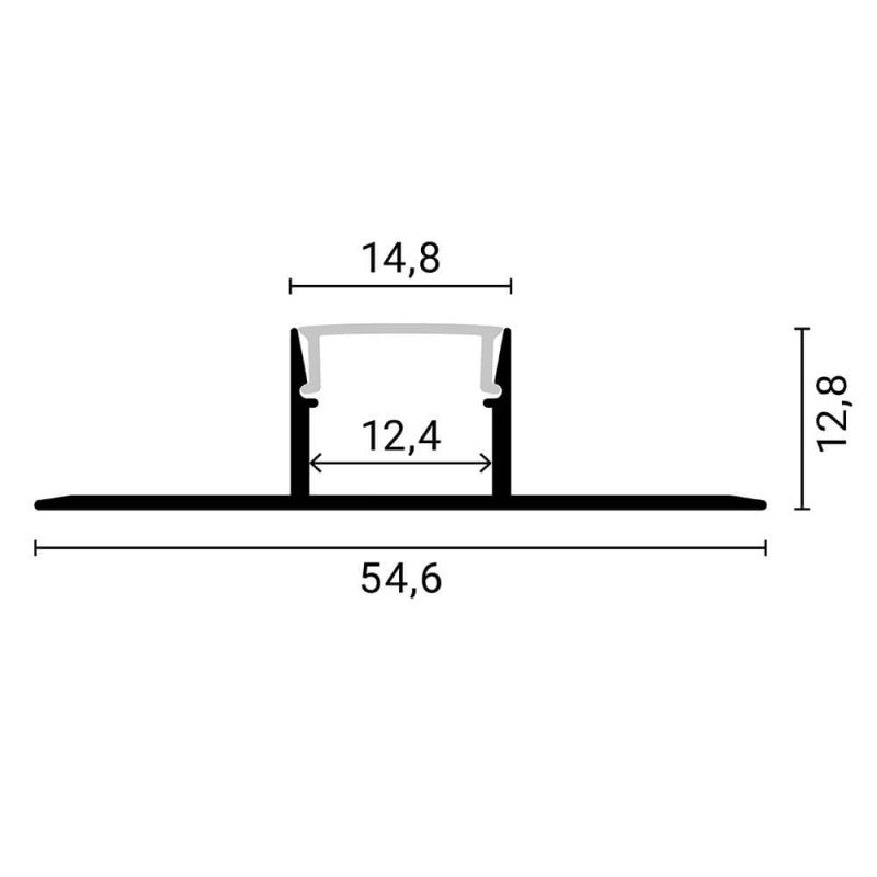 Profile For LED Strip, Silver, White Cover — image 3