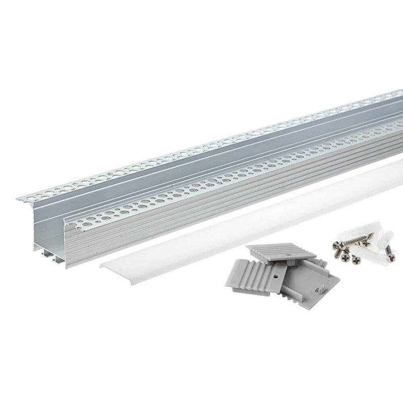 Profile For LED Strip, Silver, White Cover, 71.5x35mm — image 2