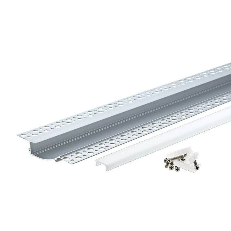 Profile For LED Strip, Silver, White Cover, 98x19mm — image 3