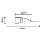 Profile For LED Strip, Silver, White Cover, 98x19mm — image 4