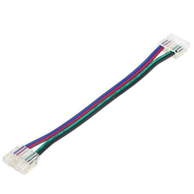 Fasten 2 Connector with Wire in the Middle for 10mm COB RGB LED Strip — image 2