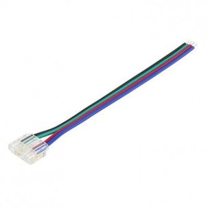 Fasten Connector with One End Wire for 10mm COB RGB LED Strip — image 2