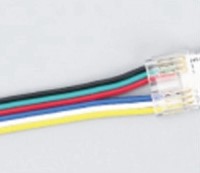 Fasten Connector with One End Wire for 10mm COB RGB LED Strip — image 1