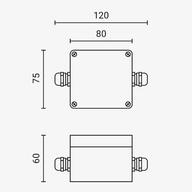Waterproof Aluminium Box Terminal Block, IP68, Junction Box, 2 Terminals — image 5