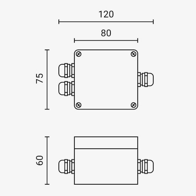 Waterproof Aluminium Box Terminal Block, IP68, Junction Box, 3 Terminals — image 5