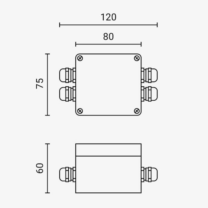 Waterproof Aluminium Box Terminal Block, IP68, Junction Box, 4 Terminals — image 5