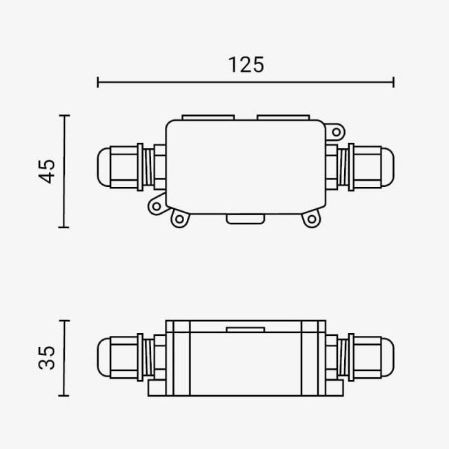 Waterproof Box Terminal Block, IP68, Junction Box, 2 Terminals — image 4