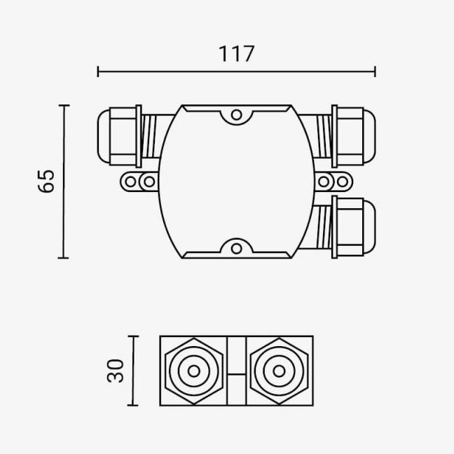 Waterproof Box Terminal Block, IP68, Splitter Box, 3 Terminals — image 4